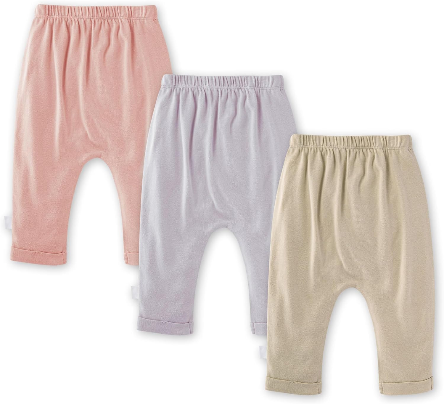 Burt's Bees Baby Knit Jogger Pants, Baby Sweatpants, 100% Organic Cotton Infant Bottoms 0-3 Months Pink 3pk 3 image 2 of 5 B0D723QRJT