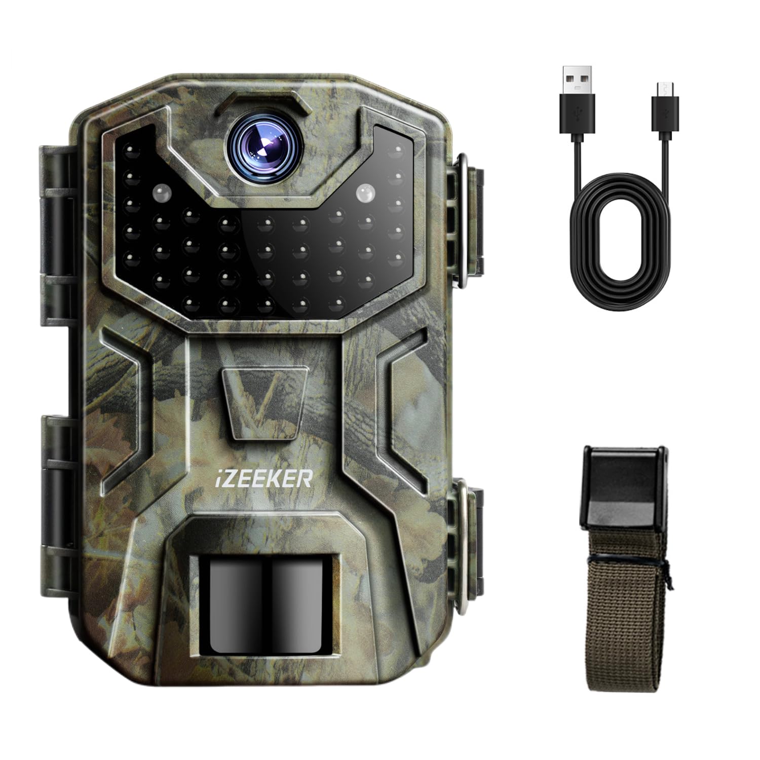 iZEEKER Trail Camera 2K HD 36MP, Trail Cameras with 940nm No Glow Infrared LEDs, No WiFi, Night Vision Motion Activated IP66 Waterproof for Wildlife Watching Indoor Security