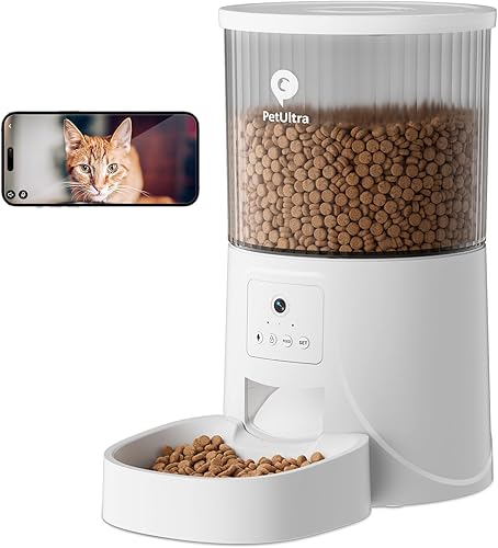 Miniatura 9 de PETULTRA Comedero automático para gatos con aplicación, dispensador de comida para gatos WiFi, alimentador automático programable de 4 litros, 10