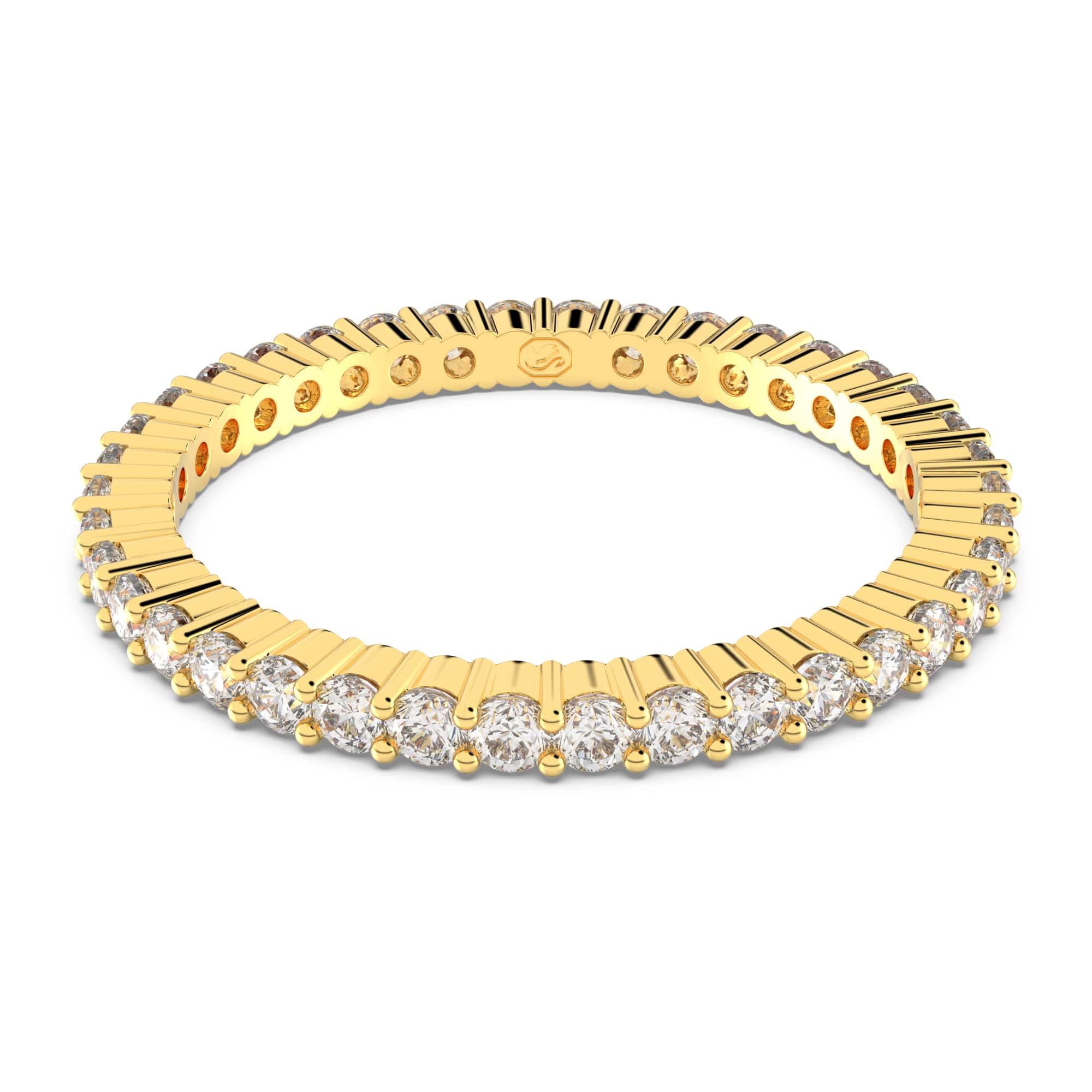 Swarovski Ring Vittore Weiß Rundschliff Vergoldetes Finish Größe 52