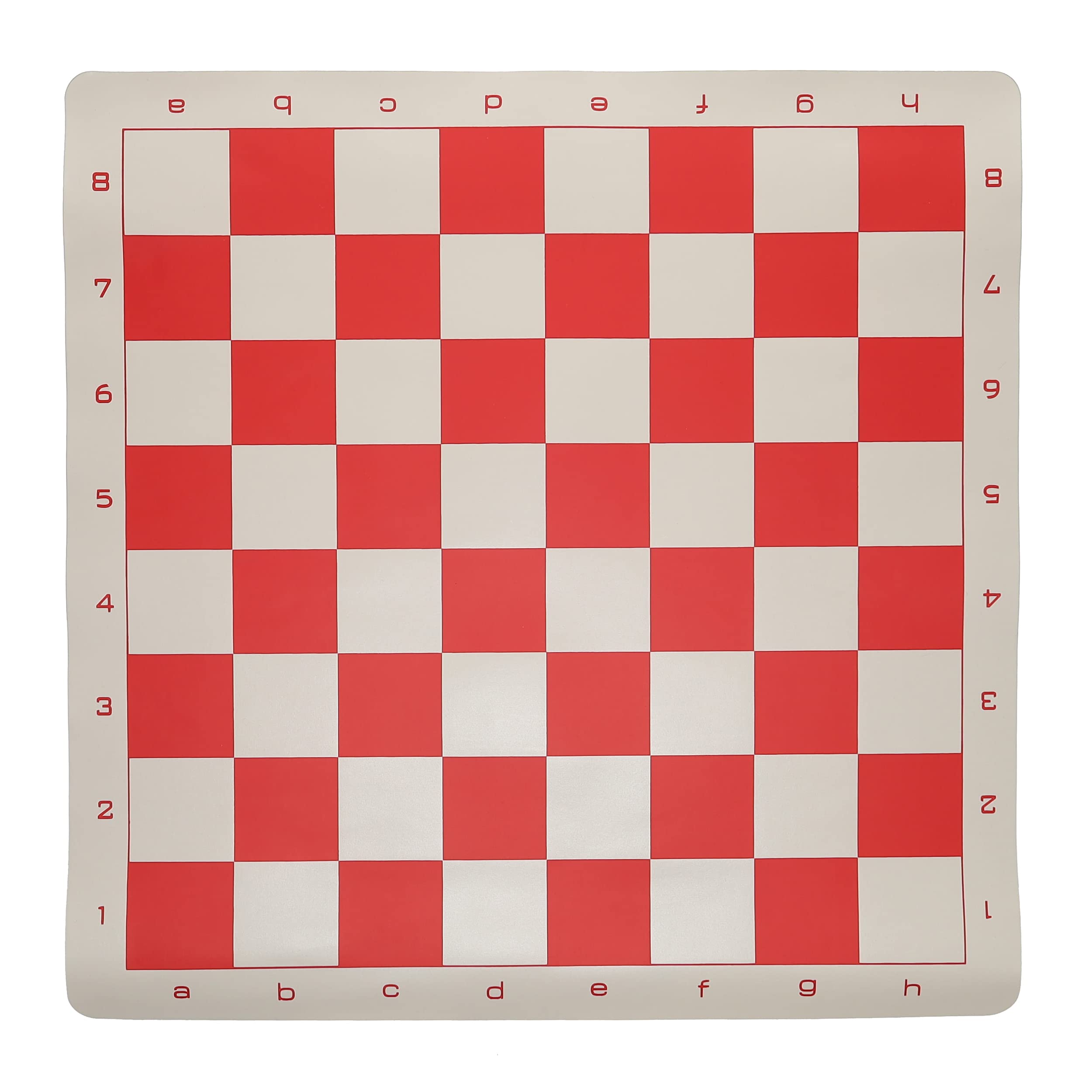 Wood Expressions Roll-Up Vinyl Chess Board - Tournament Size, Red, Adults