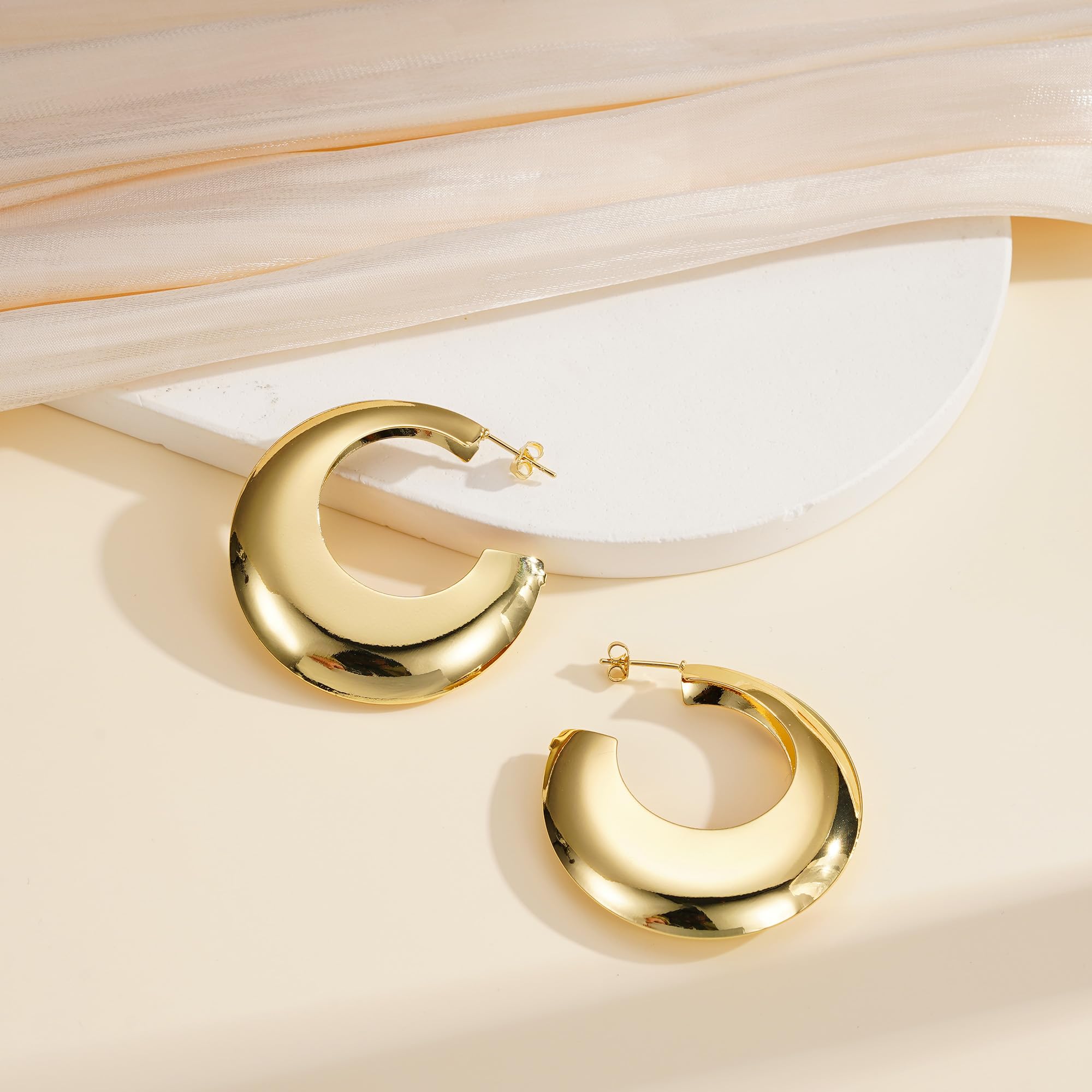 Hoop Earrings for Women Multiple Styles 14K Gold Plated Dainty Non Tarnish Hypoallergenic Small Hoop Earrings Jewelry Gifts for Women