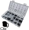 gunhunt 270 PCS Car Seal Ring Classification Kit, 18 Sizes of High Pressure and High Temperature Resistant Rubber O-Rings, Car Air Conditioner A/C Repair Gasket Seal Ring, Universal for Cars (Green)