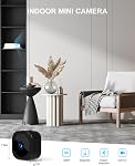 AOBOCAM Mini Spy Camera, Hidden Camera Small Security Camera HD Wireless WiFi Indoor Camera with Motion Detection Night Vision APP Control Pet Camera Nanny Cam for Home Surveillance (S)