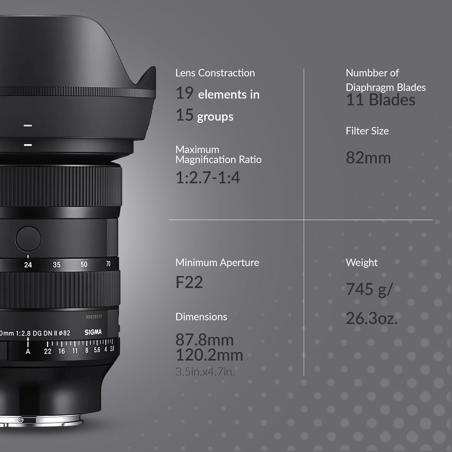 Sigma 24-70MM F2.8 DG DN II Art Lens for Sony E Bundle with Backpack, 3 Lens Filters, Complete Cleaning Kit, LensPen, Lens Cap Tether, Sigma 4-Year Limited Warranty