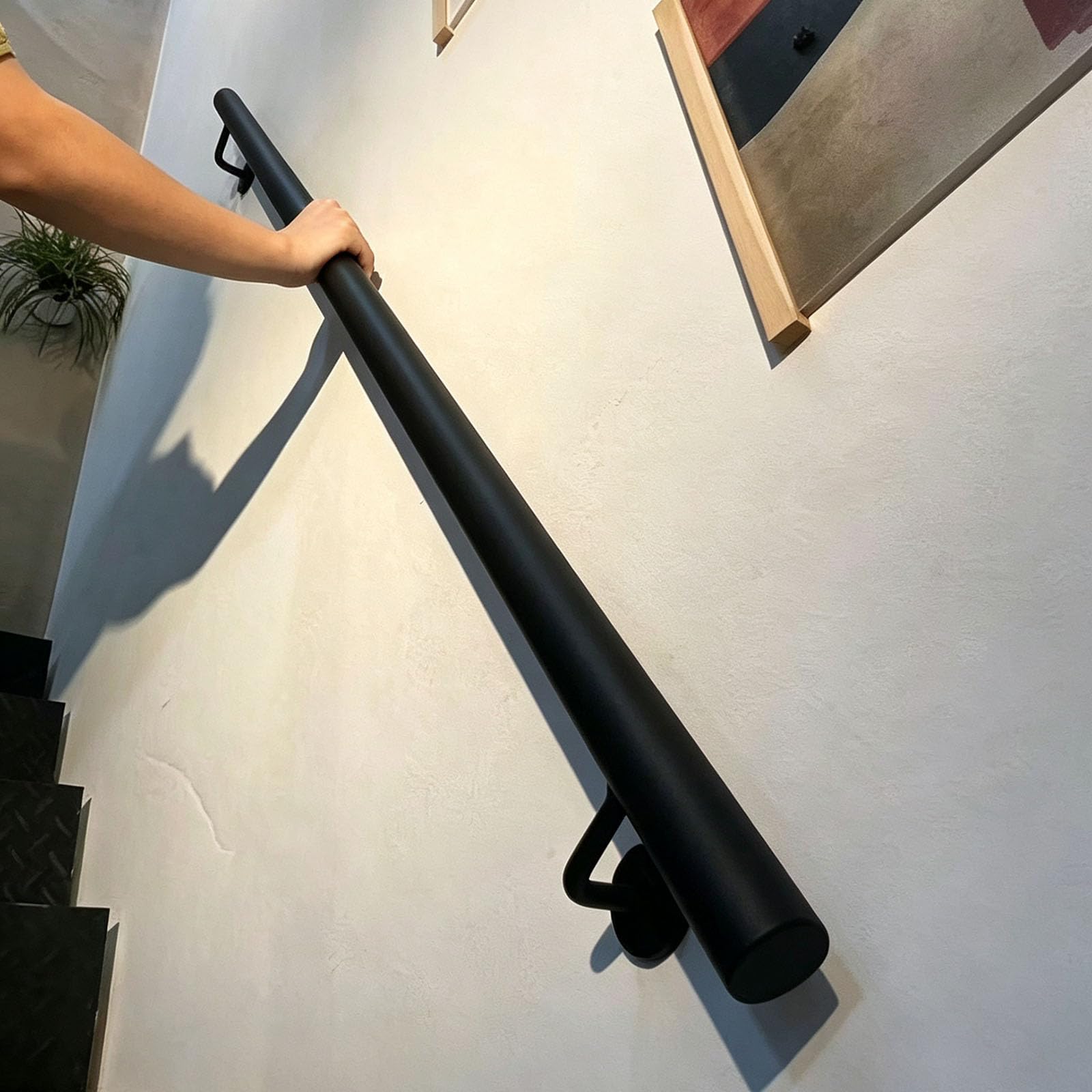 Czarna poręcz schodowa 140cm 150cm 180cm 200cm Nowoczesny