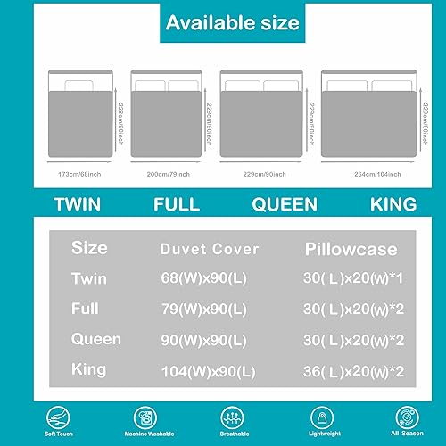 Miniatura 7 de Erosebridal Kawaii - Juego de funda de edredón con dos fundas para almohada, reversible para decoración de habitación para mujeres y niñas, niños,