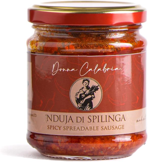 NDUJA di Spilinga - Spicy Spreadable Italian Sausage (180g - 6.35 oz) | Italian Artisan Food Gourmet Delicatessen | Made in Italy by Donna Calabria
