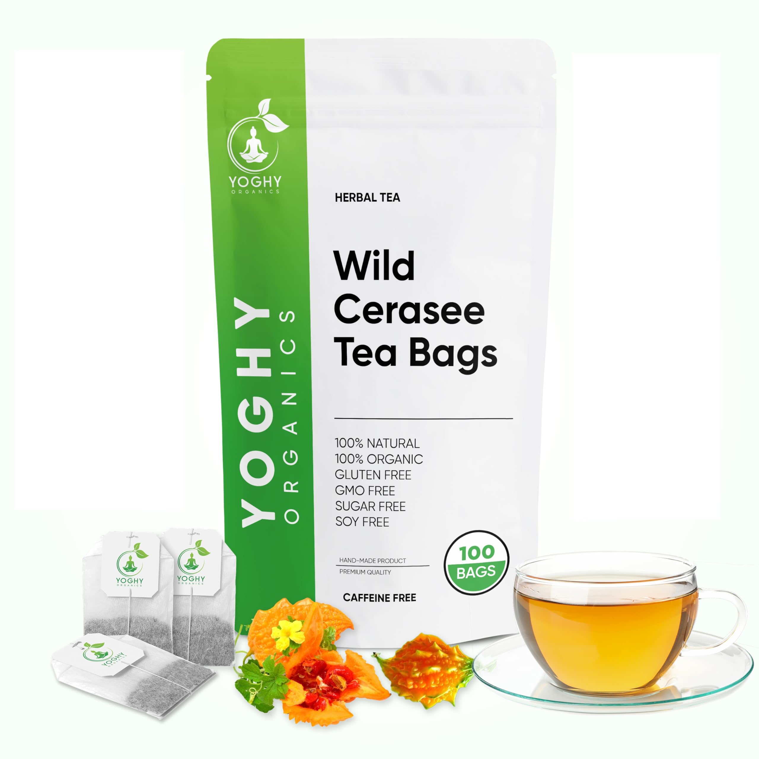 Generic100 Wild Cerasee Tea Bags Hand Picked Healthy Wild Cerasee Plant Leaves