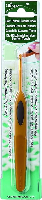 clover Soft Touch Crochet Hook ,Orange, 2.00mm, 2mm