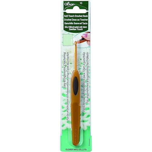 clover Soft Touch Crochet Hook: 2.50mm, Brown