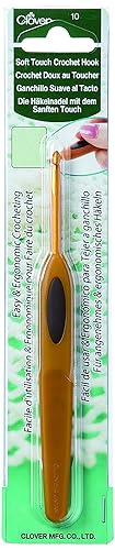 Clover Soft Touch Crochet Hook, 3.00mm, Silicone, Multi-colour, Ideal for Crocheting