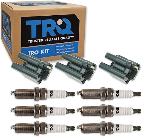 Miniatura 39 de TRQ Kit de bobina de encendido y bujía Iridium 12 piezas compatible con Ford Explorer 2020-2021 Police Interceptor Utility Lincoln Aviator con V6