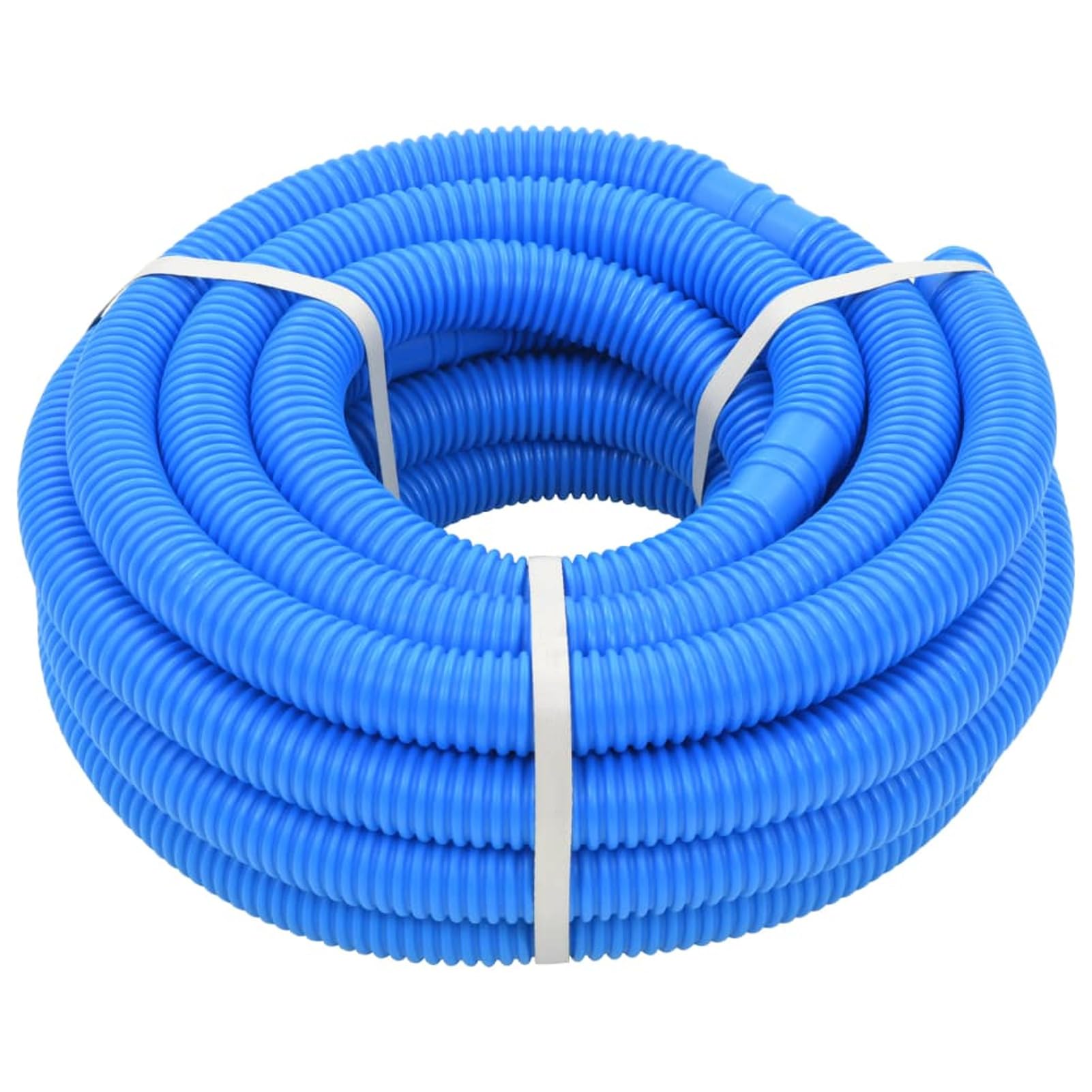 Wąż basenowy, niebieski, 38 mm, 12 m, adapter pompy spustowej do pompy gwintowanej, złącze węża basenowego, przyłącze węża do zestawów basenowych