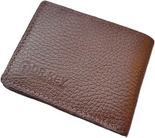 محفظة جلد طبيعي محبب موديل 2045 للرجال من Dr.key (بني)