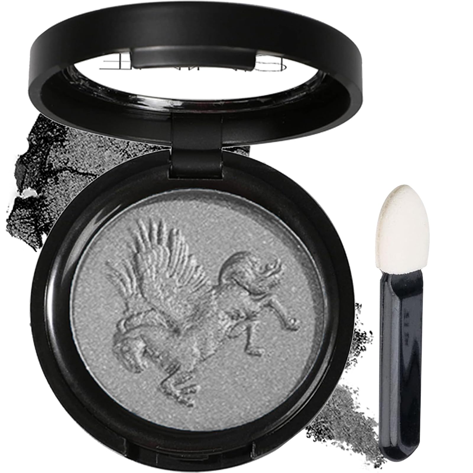 Gray Black Eyeshadow Palette, Black Eye Shadow Eye Make-Up Goth Makeup, Halloween Matte Fine Powder Highly Pigmented Long Lasting Single Eyeshadow Eye Shadow Pallets