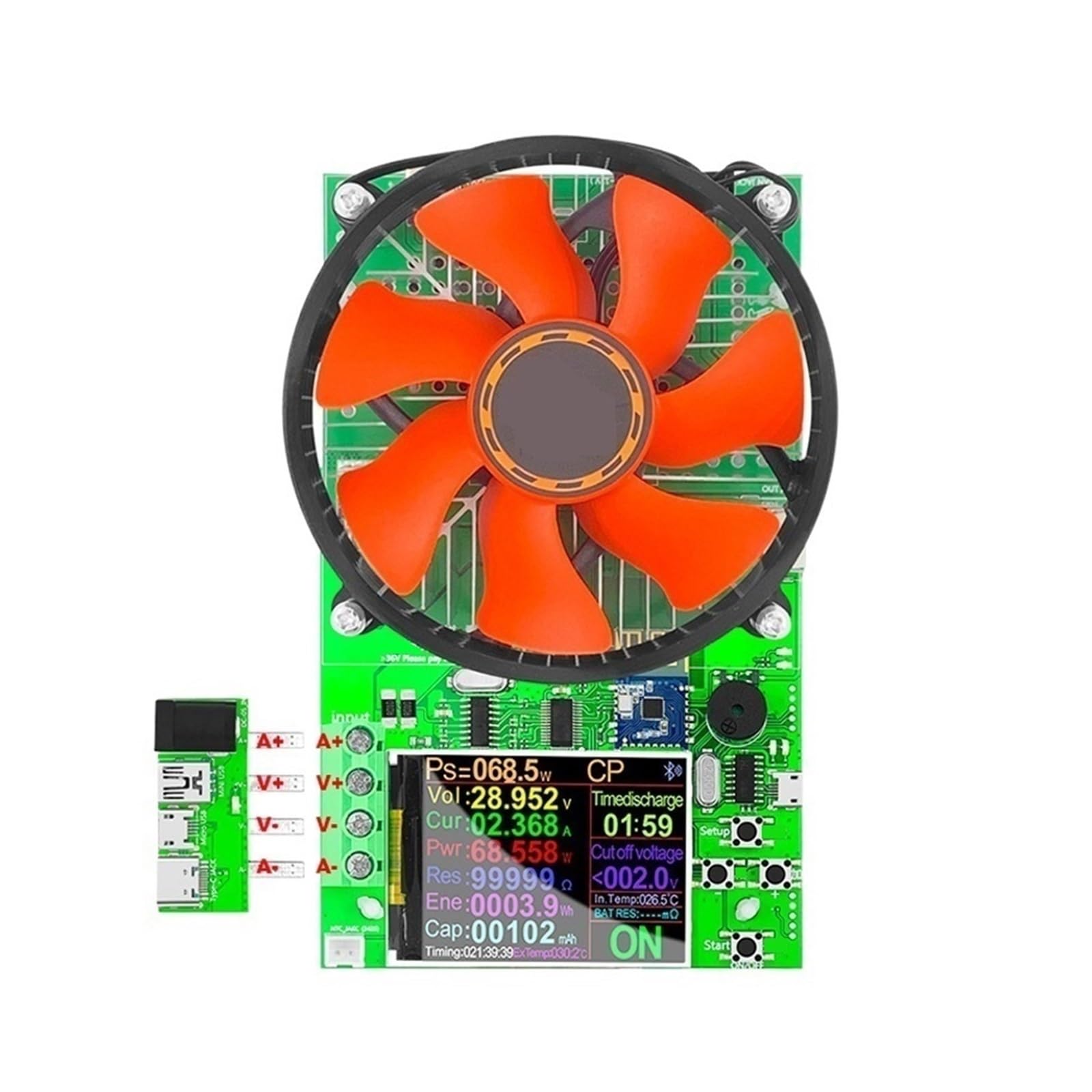 Comprobador De Pilas Probador de 4 Cables de Capacidad de batería de 150W y 20A, probador de Carga electrónica USB, Monitor de Descarga de Litio, comprobador de Fuente de alimentación