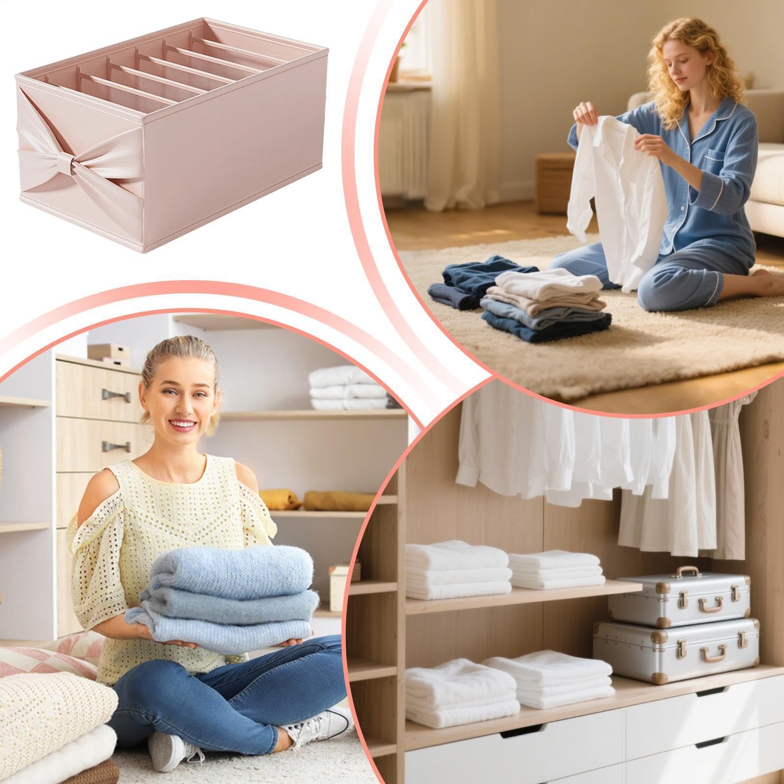 Contenedor De Ropa Para Armario Organizador Separador Camisas Ropero | De Almacenamiento De Ropa Para Jeans, Suéteres y Pantalones en Hogar, Apartamento, Casa de Campo y Dormitorio