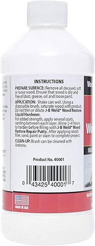 Miniatura 6 de PC-Woody Wood Repair Epoxy Pasta y J-B Weld Wood Restore Liquid Hardener