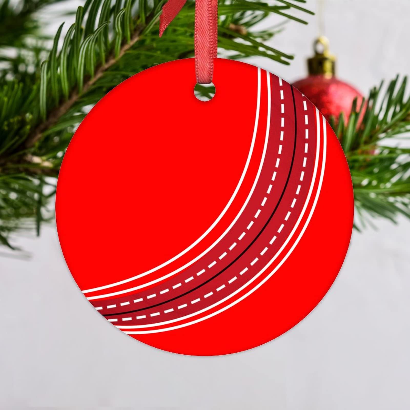 Softball kerstornament kerstboom softbal ornamenten - unieke 2D acryl kerstboomversiering - softballspeler ornament kerstversiering voor