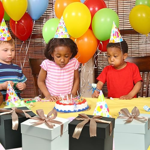 Miniatura 7 de 6 cajas de regalo blancas y 6 negras con tapas y cintas, pequeñas cajas de regalo para caja de regalo de Navidad, caja de regalo de Año Nuevo (negro