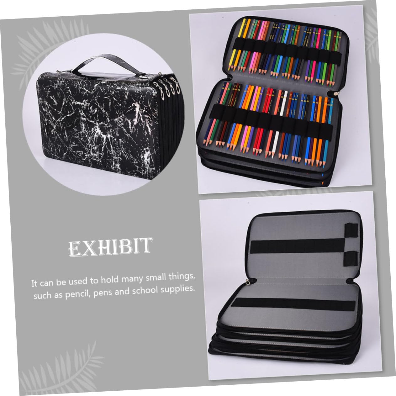 Artibetter Astuccio Porta Matite Multistrato, Grande Capacità, Oxford, Cerniera, Portatile, per Scuola e Organizzazione di Penne e Accessori