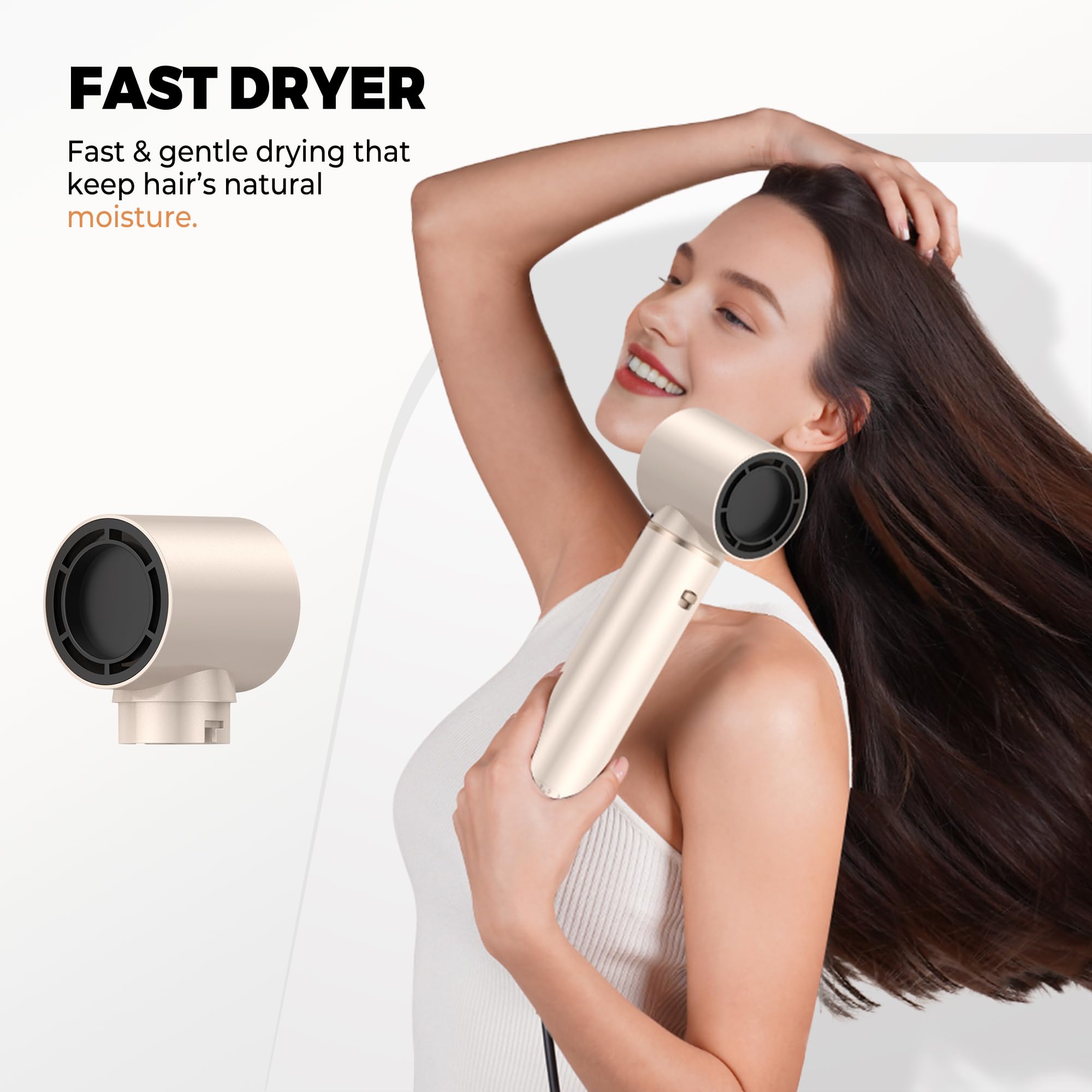 OKWRAP Hairstyler 5 in 1 Haarstyler Hair Styler Set, Airstyler Air Curlers Föhn 5 in 1 Mit Rundbürstenföhn Hairdryer Brushes for Styling Föhn Lockenstab Luft Für Glätten, Trocknen, Volumen, Locken