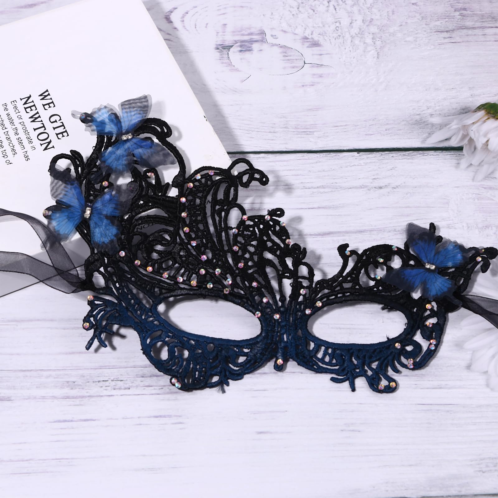 Oidea Butterfly Lace Masquerade Mask for Women: Elegant Party Masks Halloween Carnival Venetian Evening Prom Ball Mask Bar Costumes Accessory - Image 4