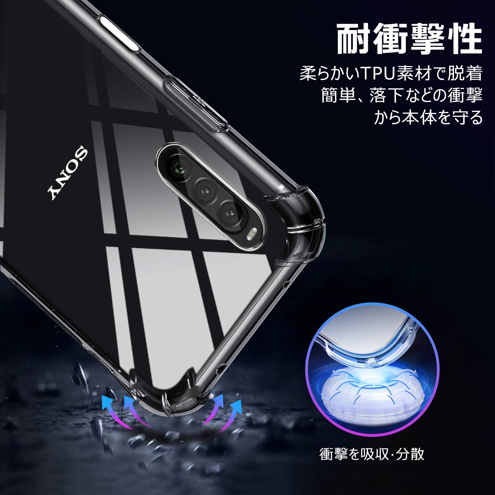 Amazon.co.jp: PNEWQNE Sony Xperia5 II 用ケース クリア 全面保護 SO