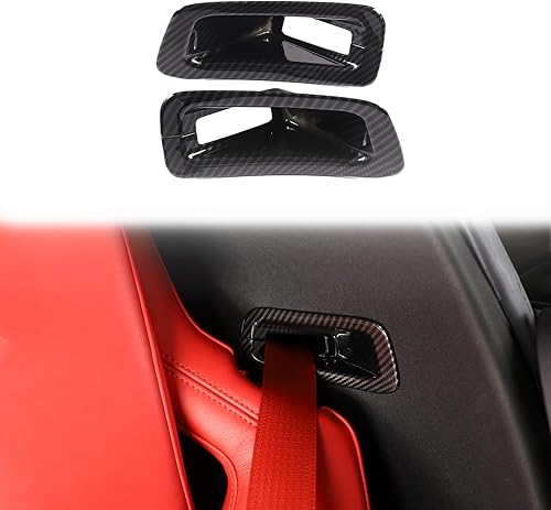 Miniatura 9 de Daeiclru Funda para cinturón de seguridad de asiento de automóvil compatible con Chevrolet Corvette C8 2020-2023, soportes de cinturón de seguridad
