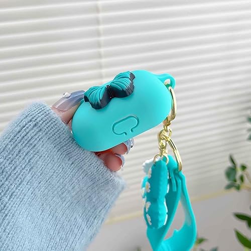 Miniatura 6 de Funda compatible con Airpods de 3ª generación 2021, bonita funda de silicona líquida de dibujos animados de mariposa 3D para niños y adolescentes,