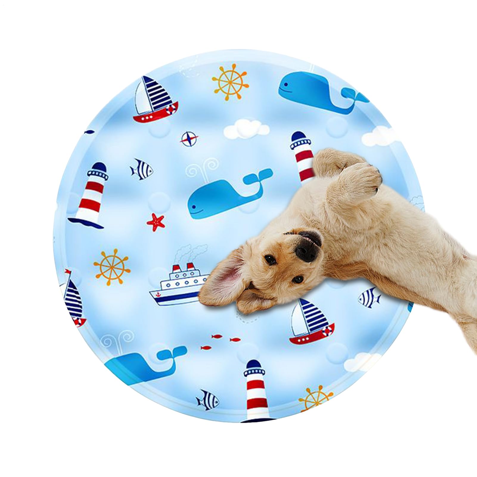 Coussin rond imperméable pour animaux en voyage, tapis rafraîchissant intérieur pour chaton