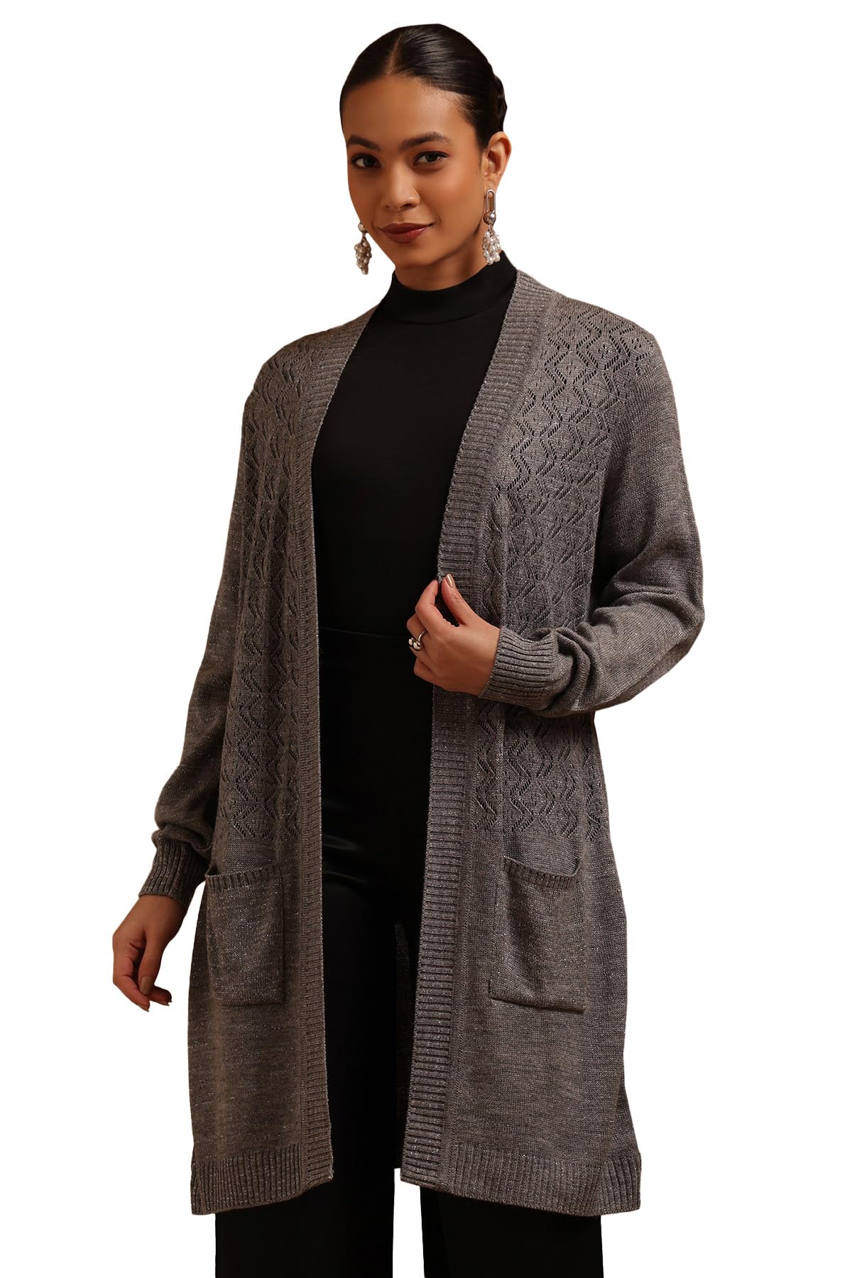 Womens Acrylic Crochet Winter Shrug-image-23