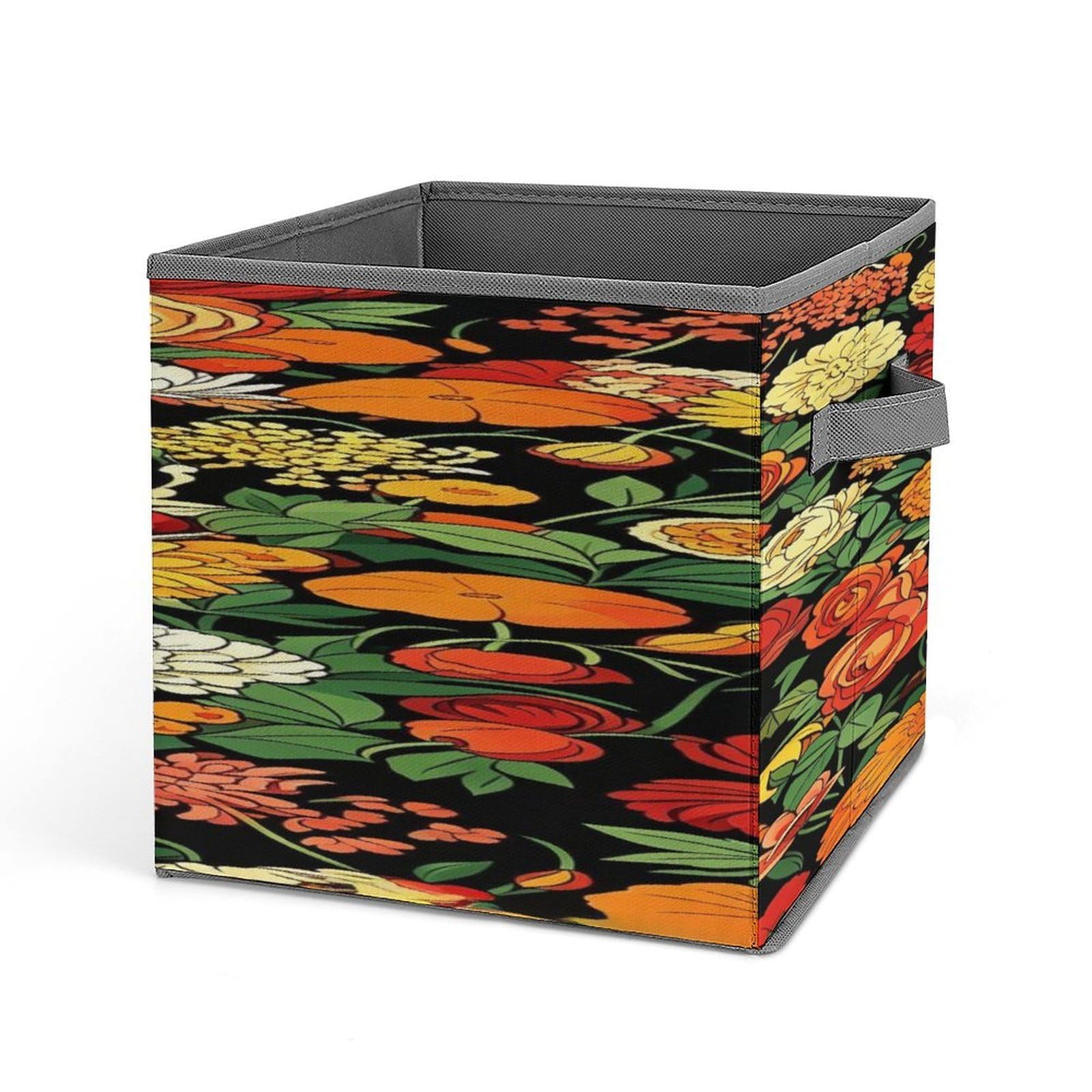 Fekiloot Style Vintage Floral Storage Bins Storage Baskets