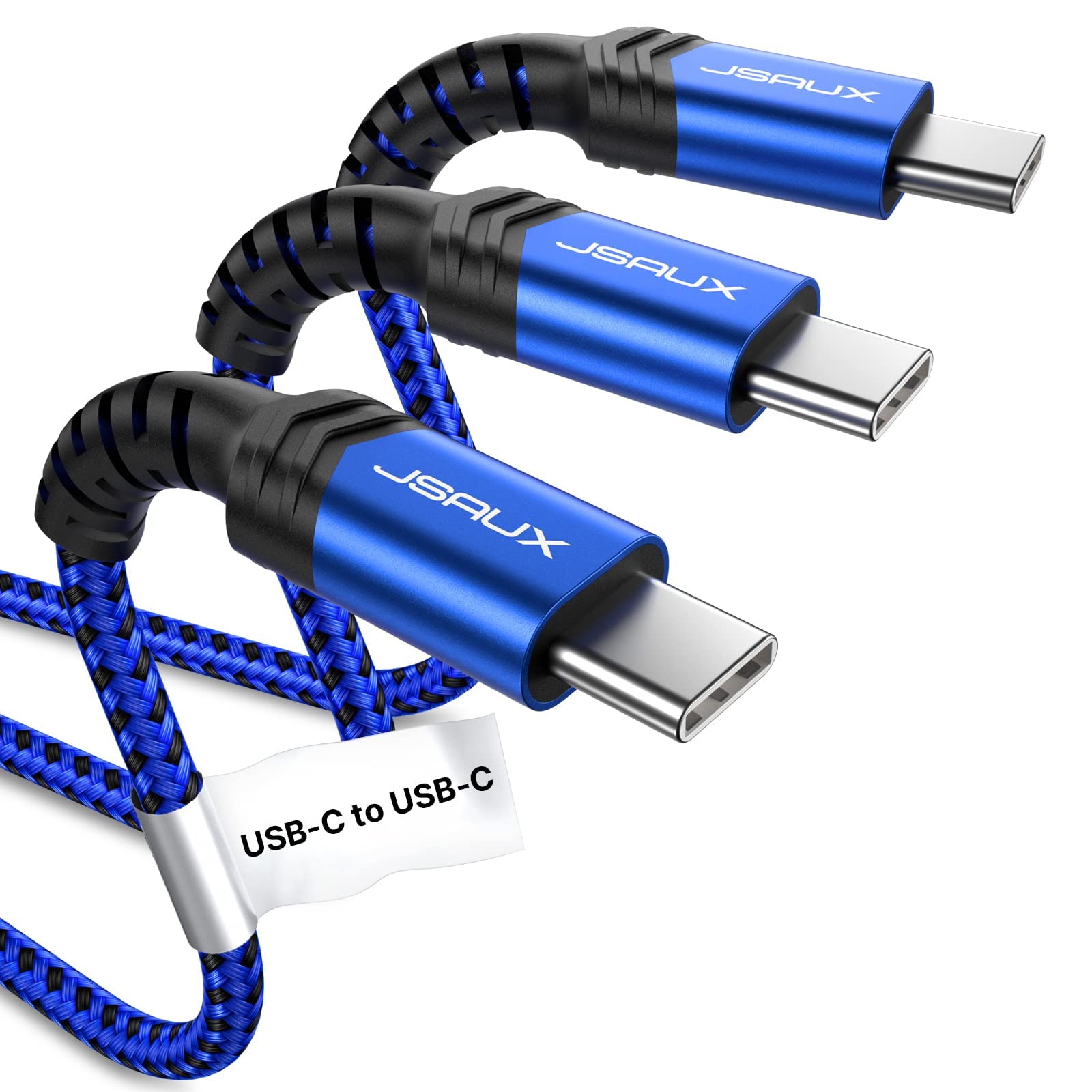 JSAUX® 3-Pack 100W/5A Type C to Type C Cable Fast Charging [10ft/6.6ft/3.3ft] USB C to USB C Cable, 480Mbps Braided Data Cable C Type for MacBook Pro 2020, iPad Pro, iPad Air 4, Samsung S23+/S23 Ultra (B0C7YW3KWN) Amazon Price History, Amazon Price Tracker