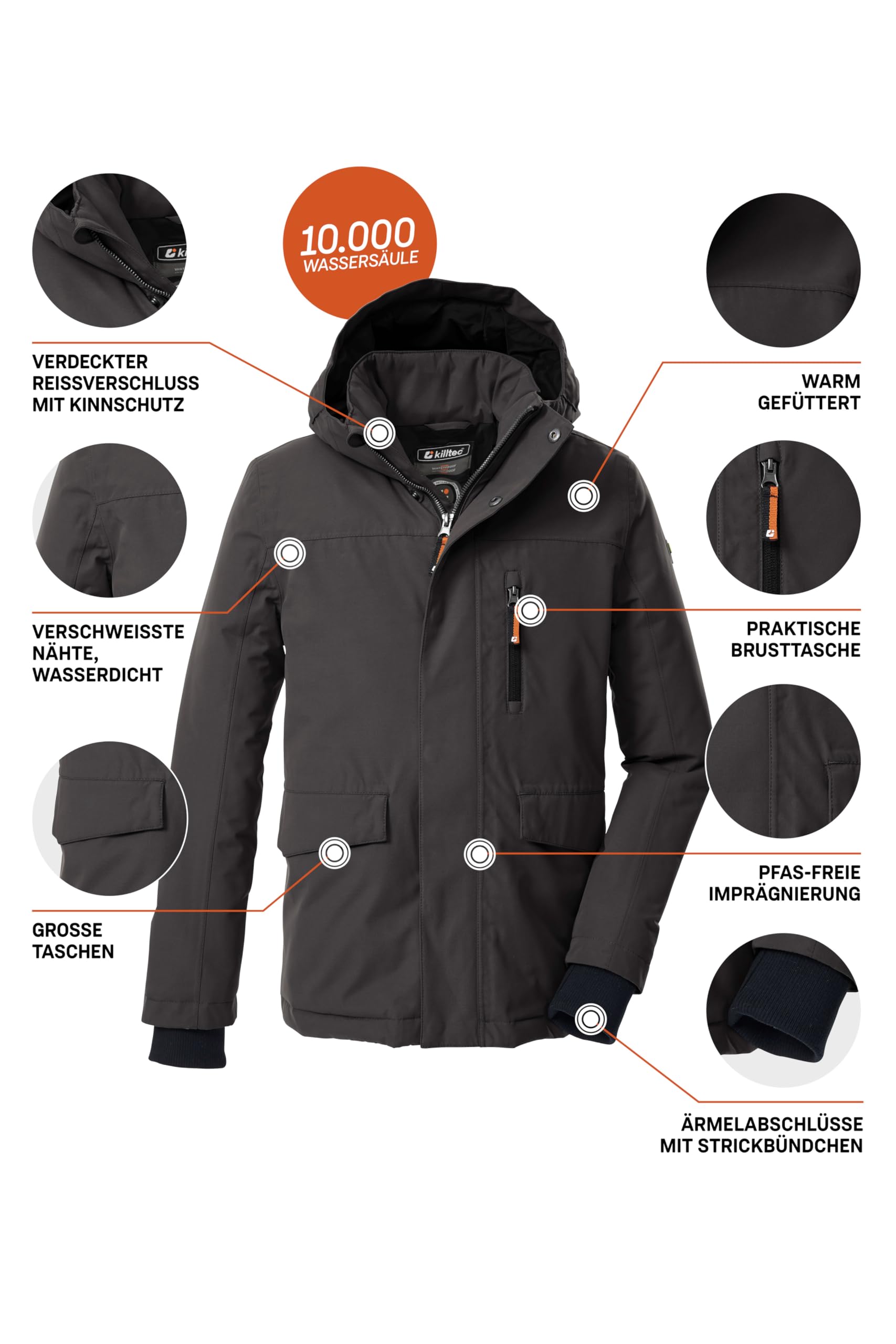 Killtec Kow 233 Bys Jckt Veste outdoor/fonctionnelle avec capuche Garçon