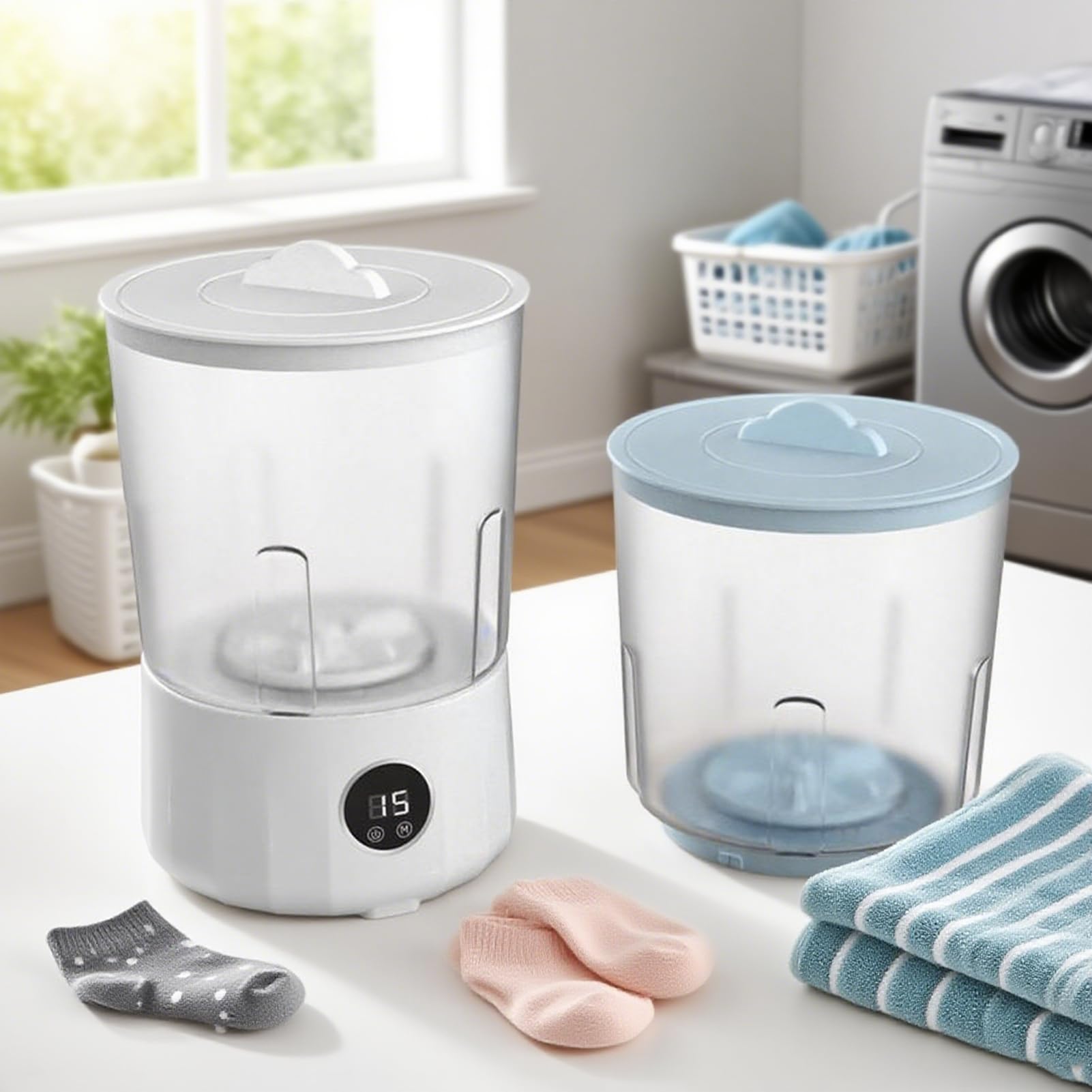 Lave-linge Portable Nettoyeur 2 Bacs Accessoires Lavage