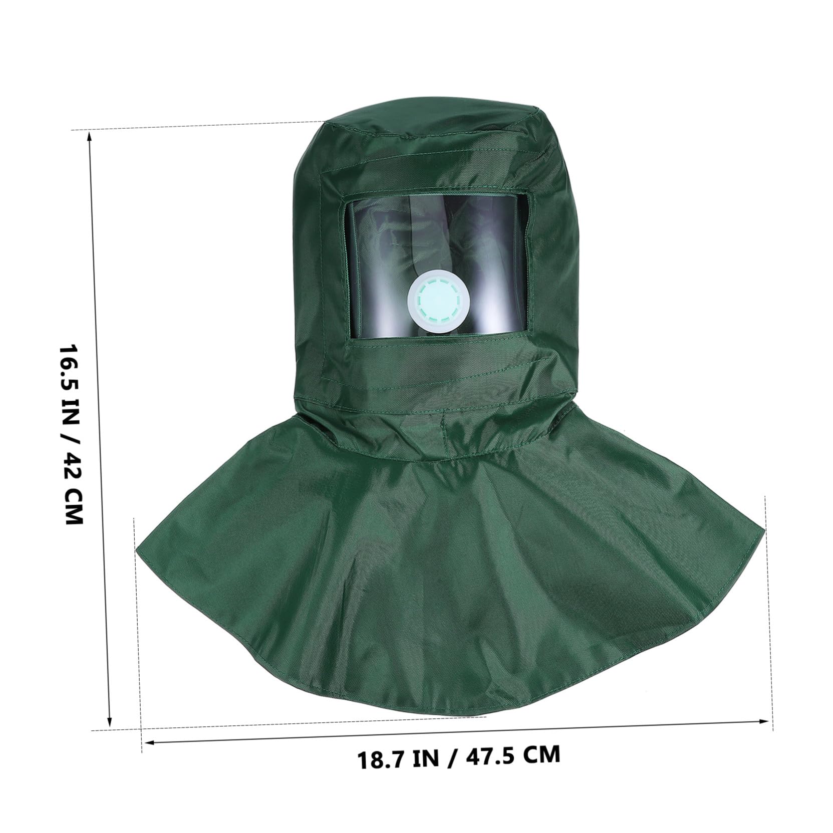SOIMISS Casque de Sablage Vert pour Sand Blaster, Équipement de Protection Respirant en PC et Tissu, Confortable à Porter, Ponçage Protection la Poussière