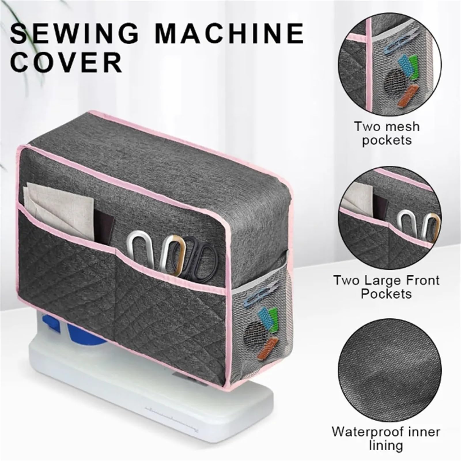 Bolsa para MáQuina De Coser Bolsa for máquina de Coser, Funda for máquina de Coser Impermeable for el hogar, Bolsa de Almacenamiento de Suministros de Costura para MáQuina De Coser
