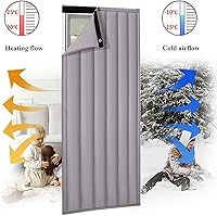 Vista 3 de Cortina de puerta con aislamiento térmico, pantalla de cubierta de puerta de invierno, manta insonorizada, cortinas de privacidad, tapiz resistente