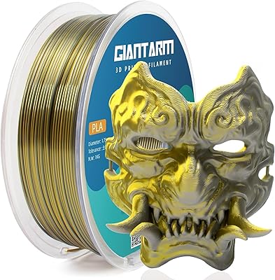 28 – GIANTARM Dual Color PLA Filament, Silk PLA Filament 1.75mm +/-0.02mm,1KG Spool(2.2lbs) Vacuum Packaging, 3D Printing Filaments Fit Most FDM …