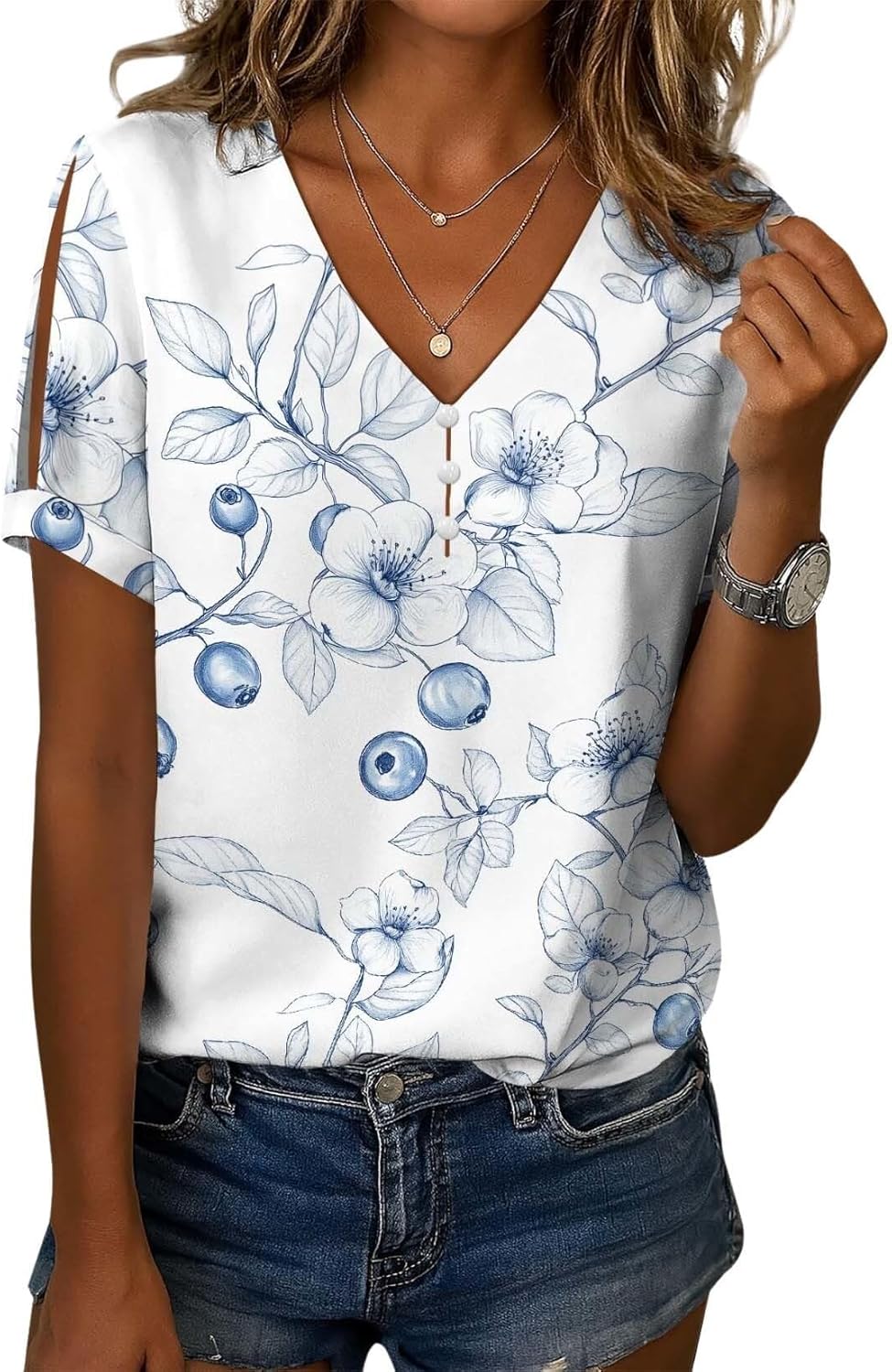 Womens Halloween V Neck Button Down Long Sleeve Top Cotton Blend Casual Gothic Skull Pumpkin Print Blouse Fall