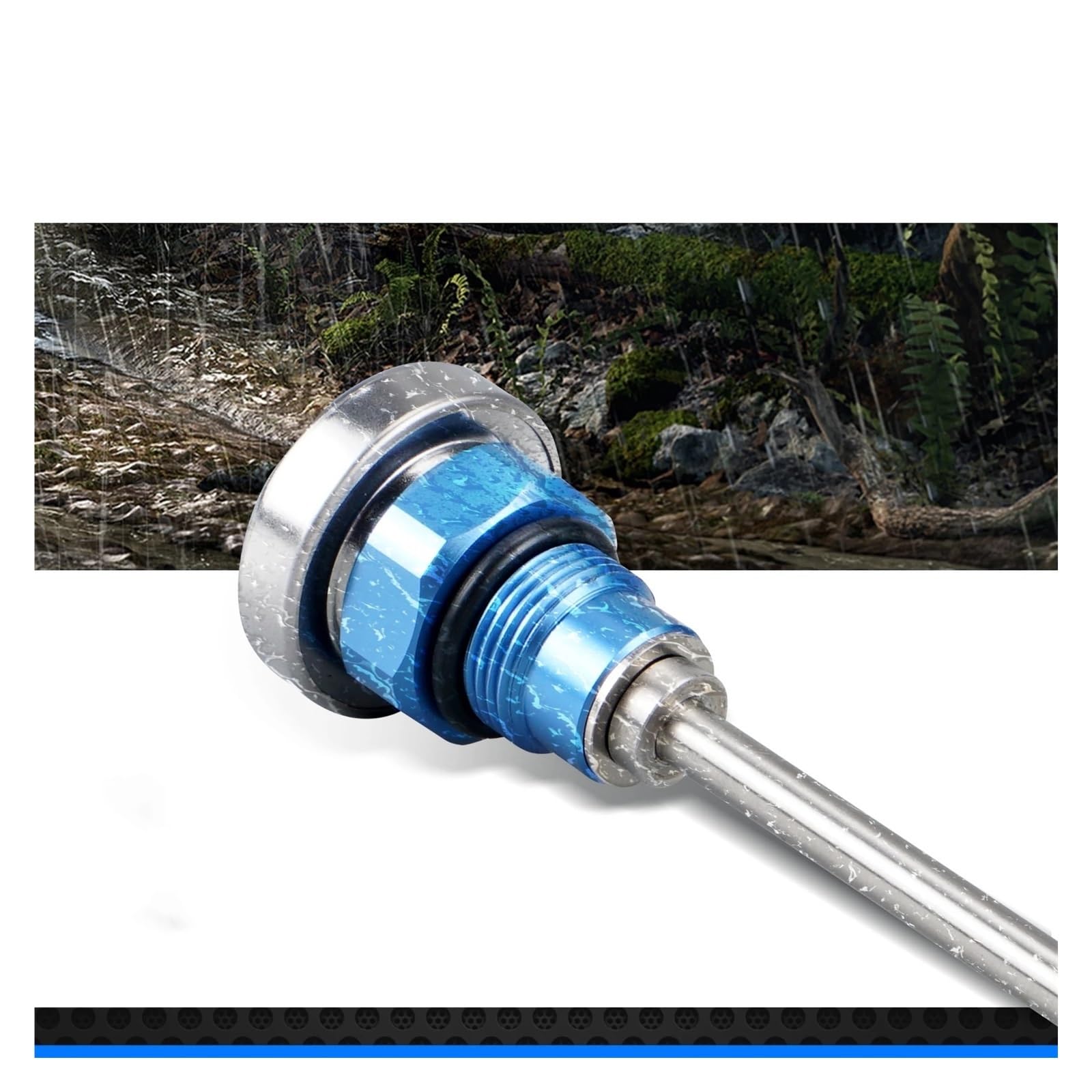 Nivel Aceite Varilla Varilla Nivel Aceite Motocicleta con Medidor Temperatura para DR-Z 400 400E 400S 400SM para DRZ400 para DRZ400E para DRZ400S para DRZ400SM 2000-2024(Color1)