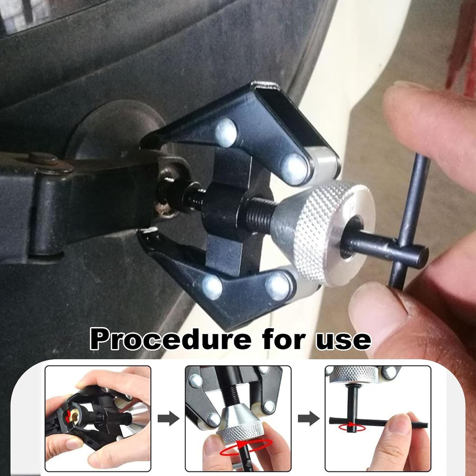 3 Pezzi Estrattore Tergicristallo Auto, Universale per Braccio del Tergicristallo, Estrattore Cuscinetti Regolabile 9-30mm Adatto per Il Settore Automobilistico Attrezzi Tergicristalli