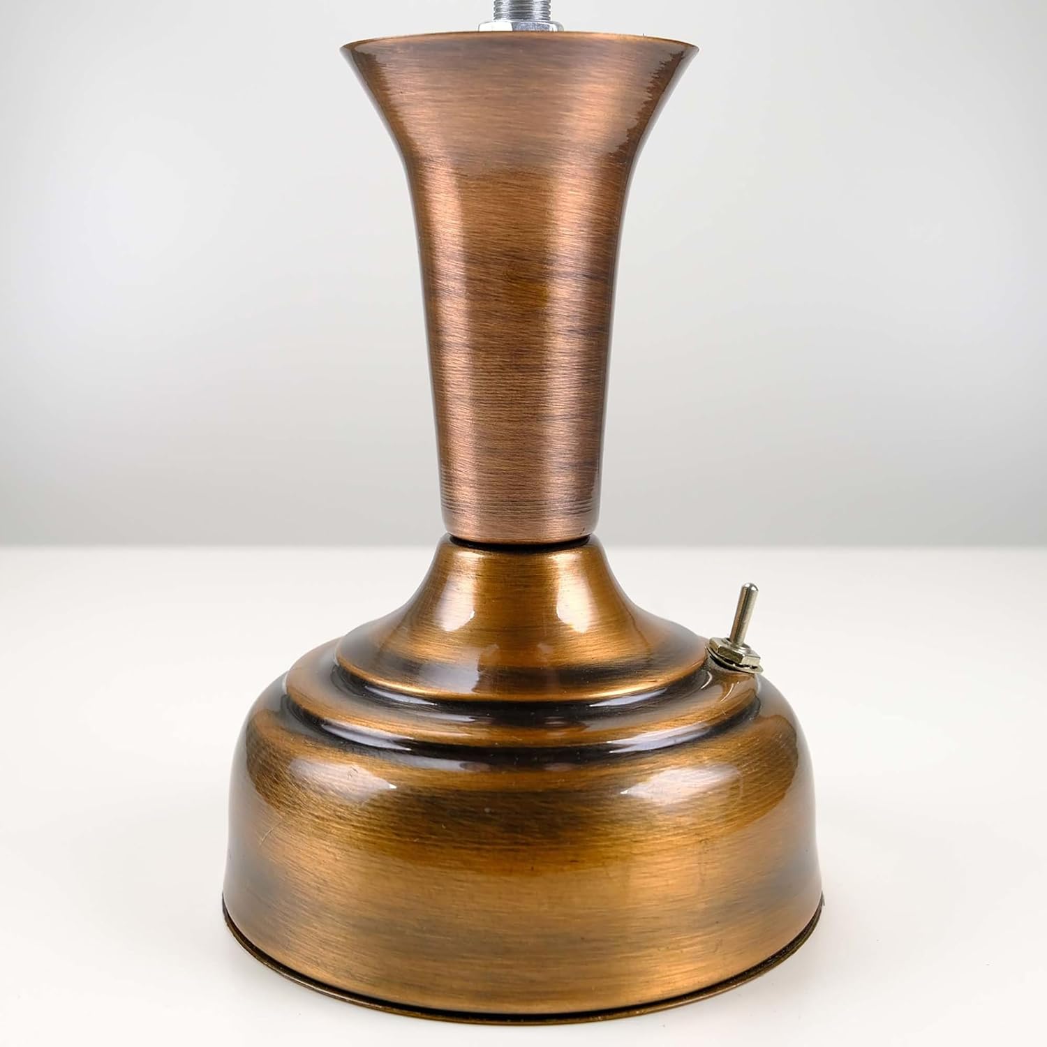 julal Hotel Table Lamp Battery Powered Operated Lighting Vintage Design Light Bedside Lamp Restaurant (Copper-Cream)