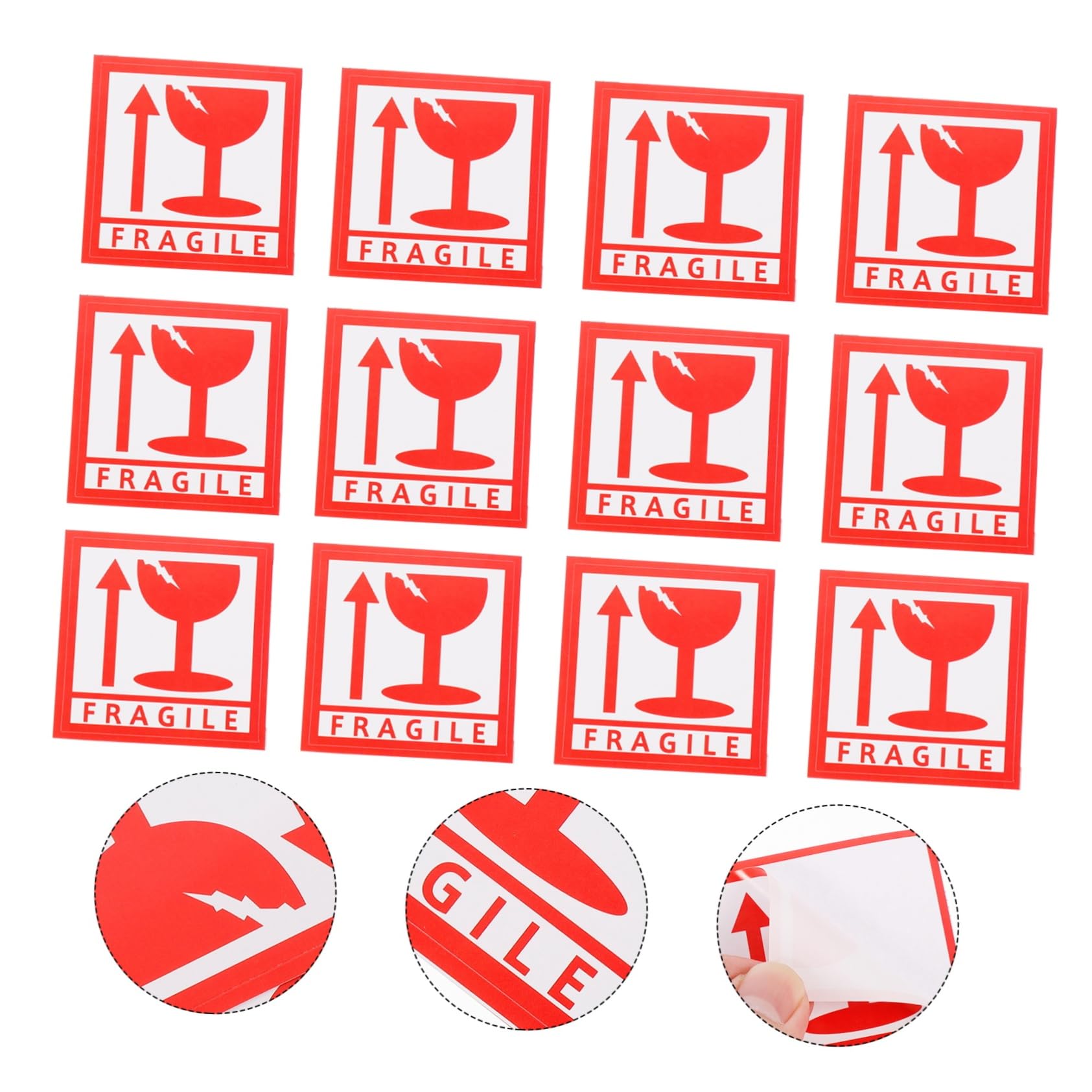 PLAFOPE Étiquette Autocollante D'avertissement Fragile pour Expédition, Autocollants Cuivre Auto-adhésifs 1000pcs, pour Colis Sensibles