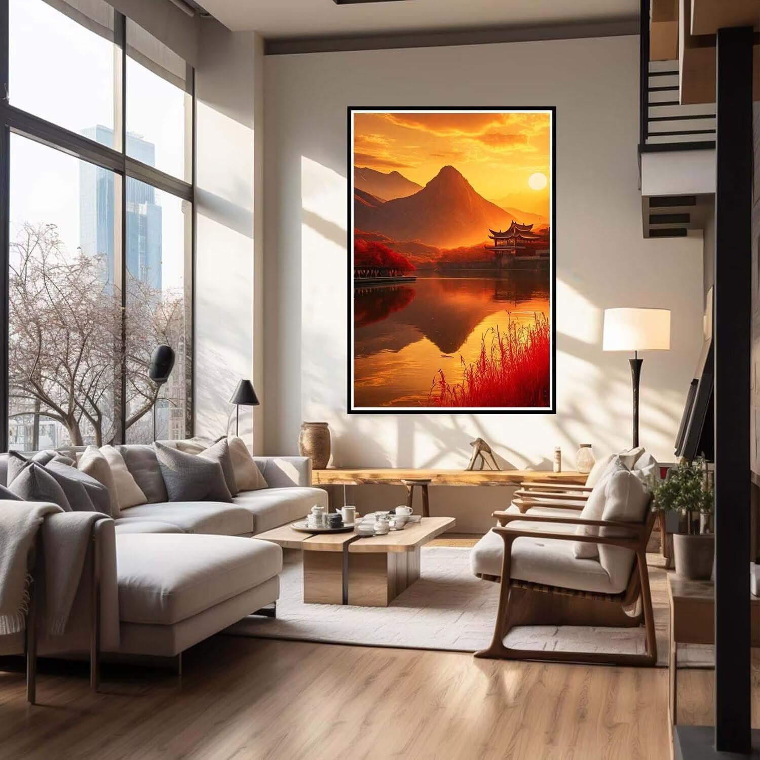 DIY 5D diamentowy obraz zestaw dla dorosłych pomarańczowy kwiaty 80 x 120 cm duży pełny diamentowy haft wklejony żywica kryształ górski haft krzyżykowy ręcznie robione puzzle mozaika sztuka rzemiosło dom dekoracja ścienna prezent L4394