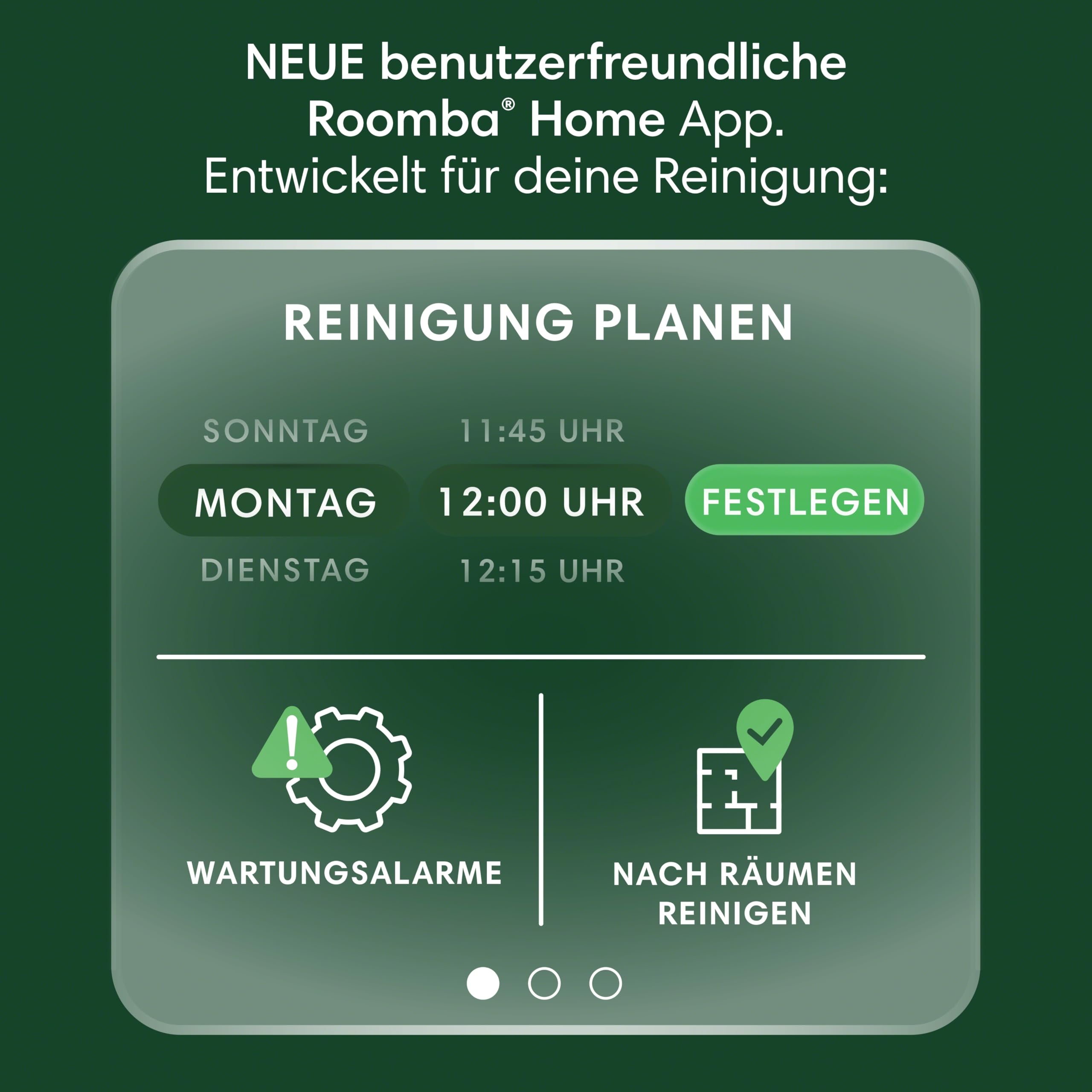 iRobot Roomba 105 Combo - Saugen + Wischen - Clearview LiDAR - 7000Pa - 120 mins- SmartScrub - Umfährt Hinderniss - Reinigungszonen - Aufladen und Fortfahren - App - Weiß
