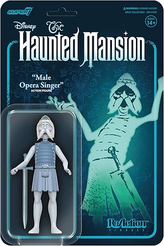 Super7 Disney Haunted Mansion - Cantante de ópera masculina - Figura de acción de Disney de 3.75 pulgadas con accesorio, coleccionables clásicos de