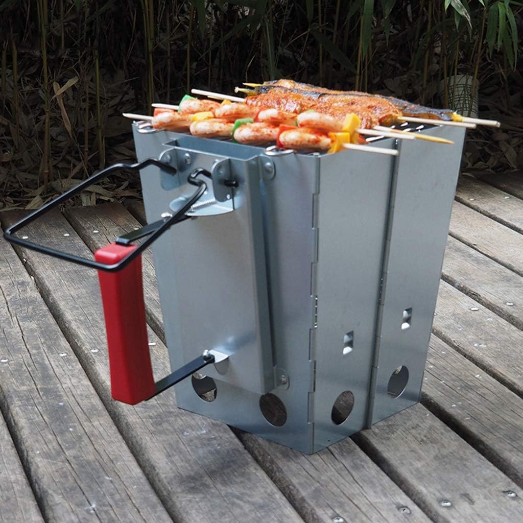 Metal Grill, Charcoal Starter, Barbecue Quick Start Camping Fire Carbon Storage Barrel Cooking Stove